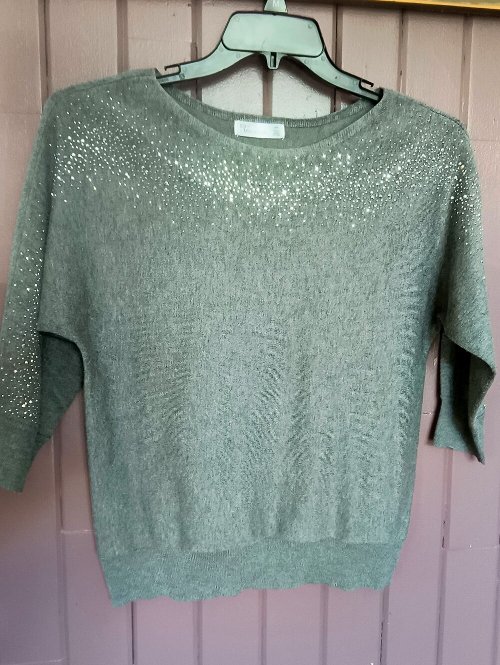 Embellished Green Women's Sweater